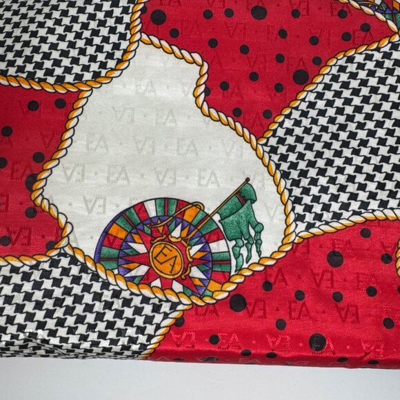 Vintage Elizabeth‎ Arden Red & Black Patchwork Travel Bag Makeup Cosmetic Bag - Picture 2 of 9